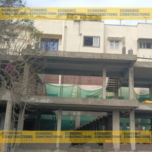 Roof Completion of Modern residential duplex home by Economic Constructions in Maduravayal, Chennai