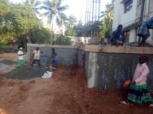 Foundation at chinnamudaliyarchavady pondicherry residential project