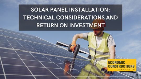 Detailed installation process of solar panels and a breakdown of potential financial returns